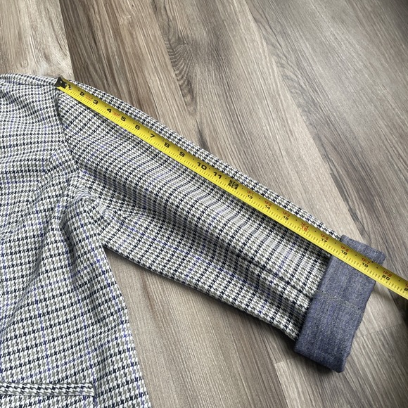 J JILL Women Jacket XL Houndstooth Preppy Old Money Knit Blazer Corporate Office - Picture 6 of 7